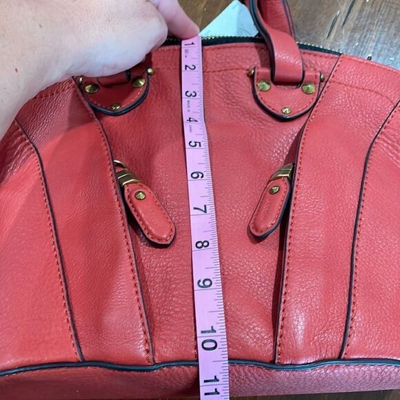 orYANY Jennah Orange Leather Convertible Satchel - Picture 10 of 13